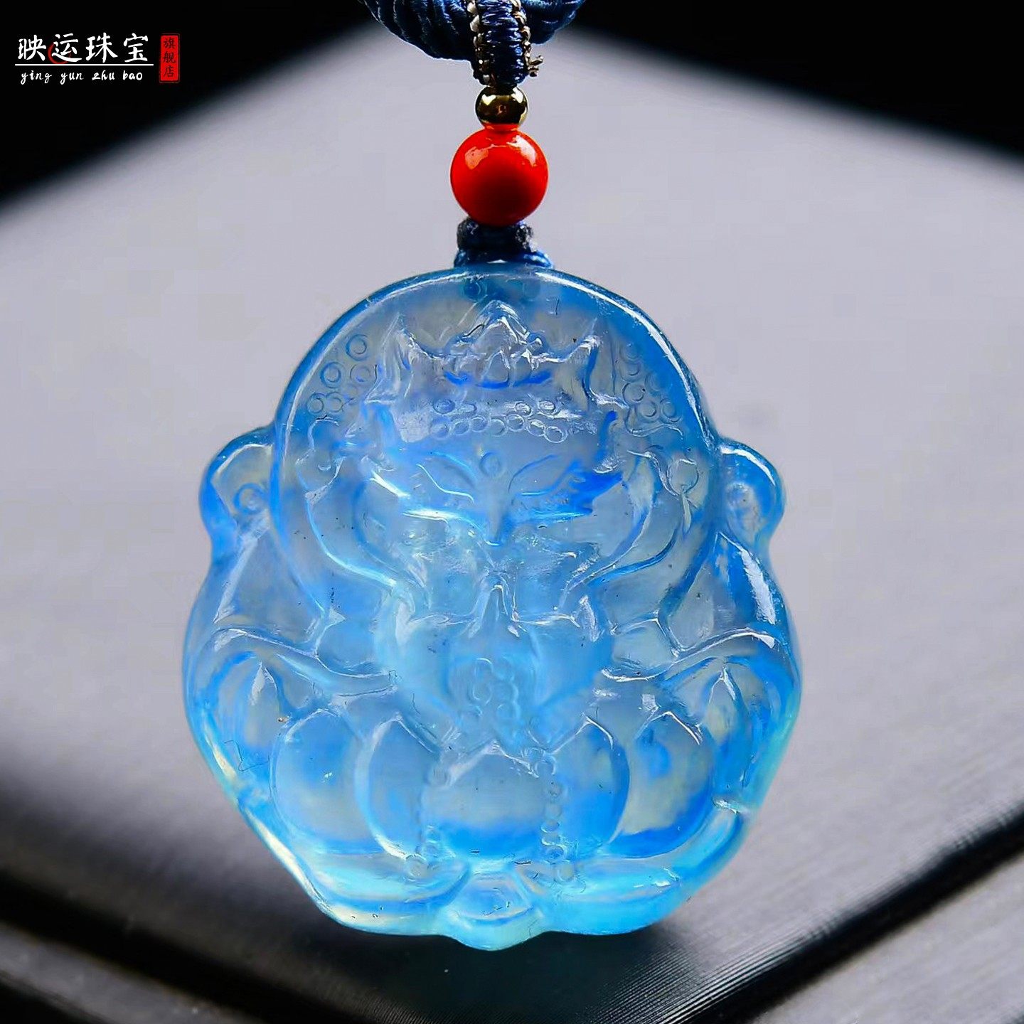 天然海蓝宝九尾狐吊坠催蓝水晶缘聚财桃花小狐狸护身符饰品项链坠,饰品/流行首饰/时尚饰品新,项坠/吊坠,淘宝优惠券,粉丝福利购,淘宝优惠卷