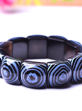 天珠影子石手链一线天霸气手串