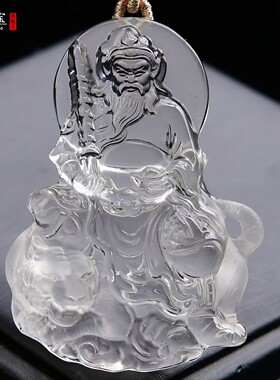 白水晶赵公明龙虎武财神赵玄坛