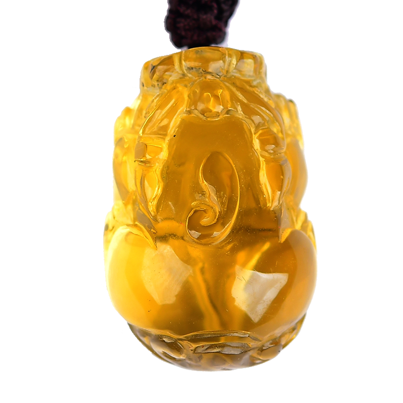 黄水晶貔貅男女款吊坠