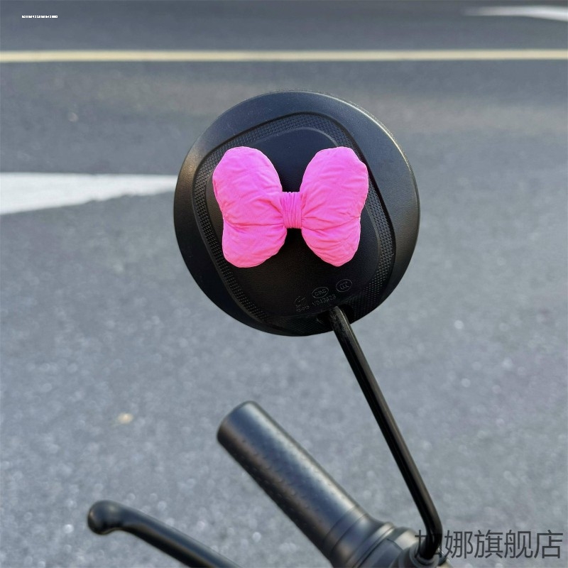 适配雅迪M5E3Q2DQ6E8Q6DT6T5蝴蝶结后视镜摆件电动车装饰品配件