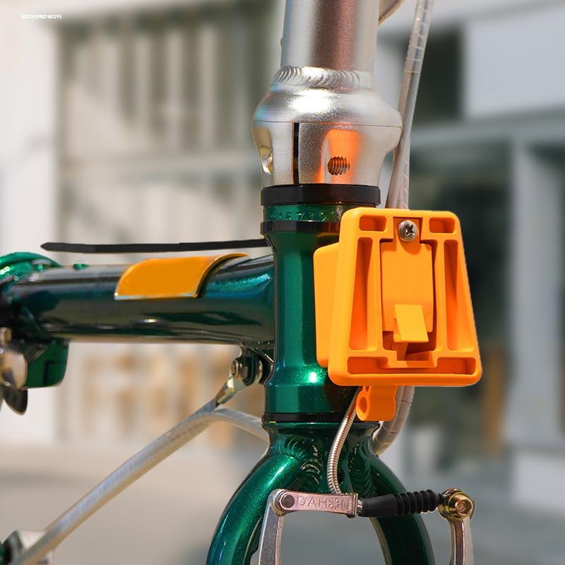 适配小布PLine系列折叠自行车三孔猪鼻龙头改装车前包转换座托架