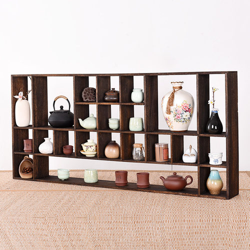 实木中式小博古架收纳展示架茶架