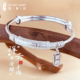 祥云银手镯妈妈款 9999纯银镯子带吊坠女士实用银饰生日礼物送妈妈