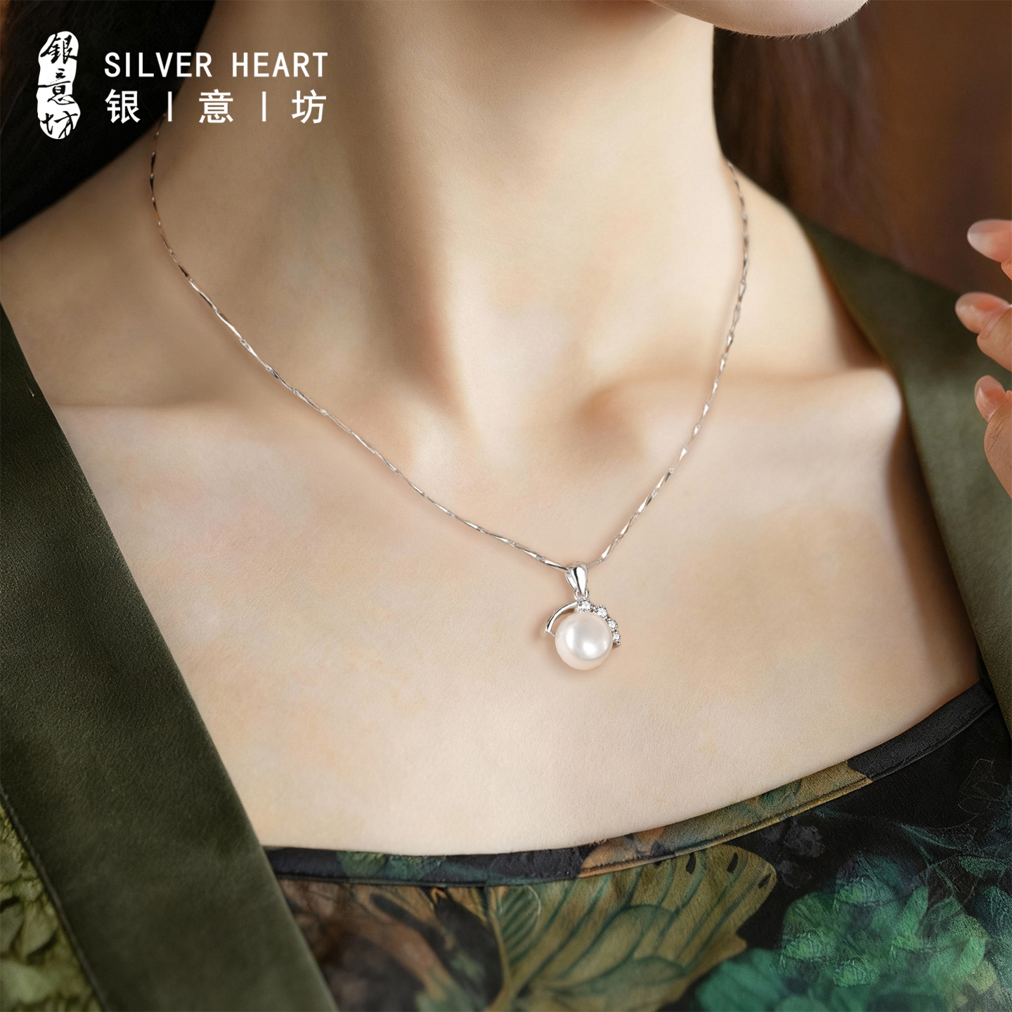 珍珠项链妈妈款999纯银淡水珍珠