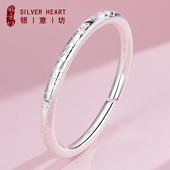 小众素圈民族风大克重银镯子开口 银手镯9999纯银实心款 女式 年轻款
