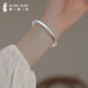 2025新款 女士年轻款 银手镯古法素圈9999纯银实心银镯子女款 设计感