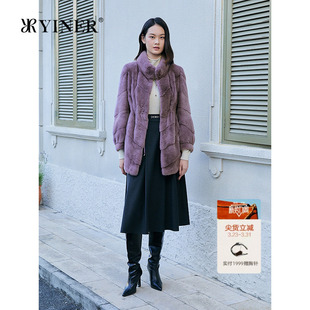立领整貂母貂水貂毛皮草 进口优雅长款 YINER音儿专选2025冬季 新款