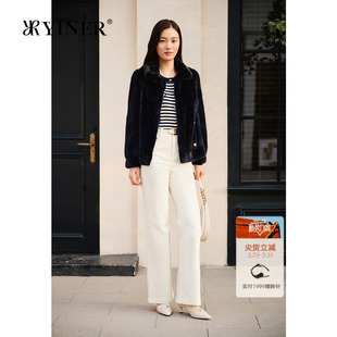 千金奢感短款 法式 翻领水貂毛皮草外套 春季 YINER音儿专选女装