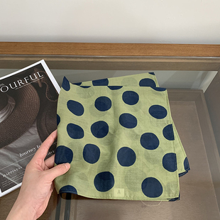 超美的韩国单真丝棉小方巾领巾绑腰花屁帘披肩头巾围巾丝巾