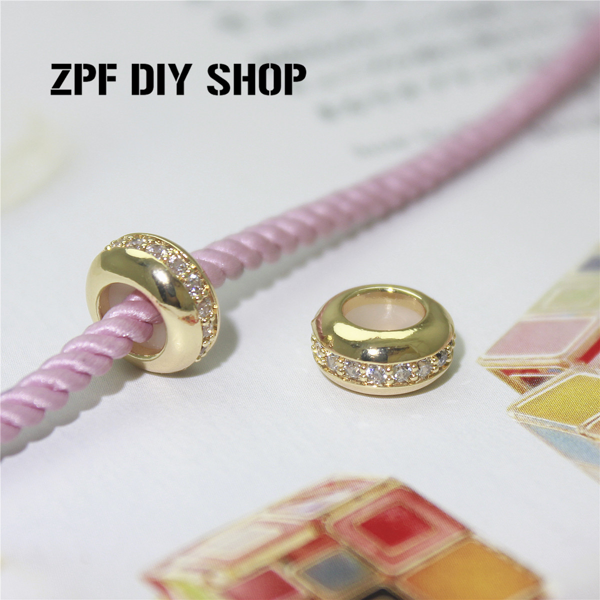 饰品diy配件3-5MM皮绳使用镀金微镶水钻内含硅胶阻粒装饰定位珠,饰品/流行首饰/时尚饰品新,其他DIY饰品配件,淘宝优惠券,粉丝福利购,淘宝优惠卷