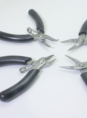 迷你手掌珠宝钳不锈钢无齿尖嘴钳圆嘴斜剪diy手工饰品制作小工具