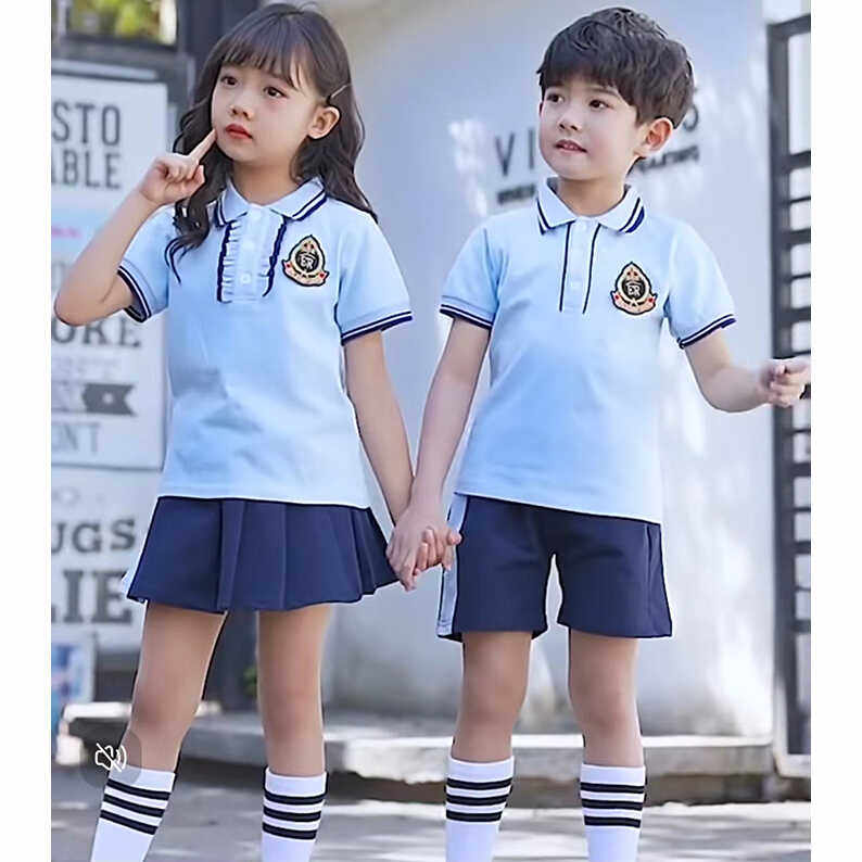 幼儿园园服夏装小学生校服套装儿童班服夏季短袖运动服毕业照服装