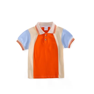 琵琶熊夏季T恤 儿童Pols男童女童夏季短袖上衣韩版夏季短袖服装潮