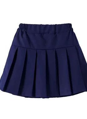 女童纱裙半身裙幼儿园单短裙短裤中小学生校服百褶裙学院风夏季裤