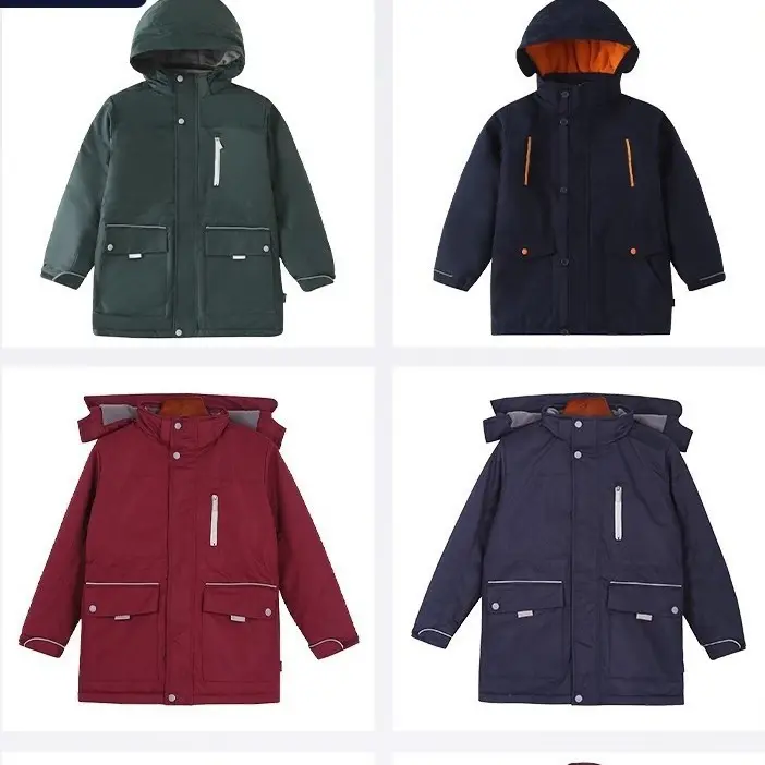 斯踏迪校服套装小学生连帽冲锋衣外套儿童班服加厚秋冬款