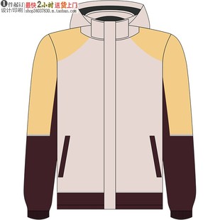 226冲锋衣园服校服咖啡色拼接时尚穿搭师生同款老师工服爆款防水