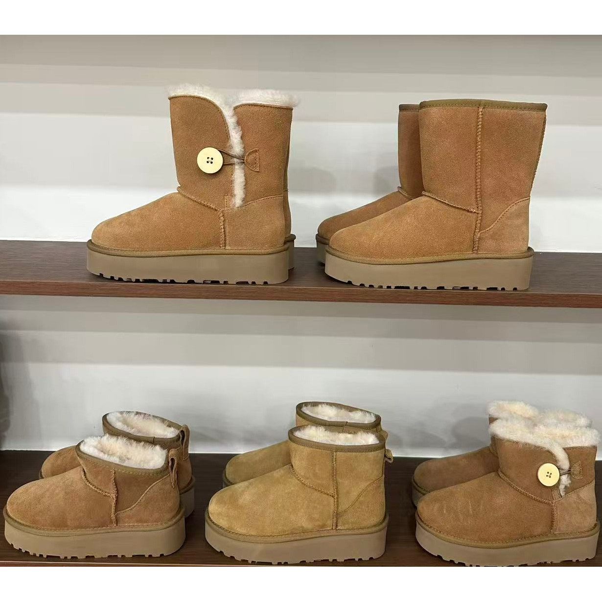 桑坡羊皮毛一体雪地靴女冬季加绒加厚防滑厚底周冬雨同款毛毛鞋女