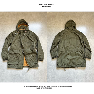 美式 100%骆驼绒内里填充猎鸭中长款 重磅夹克 新款 咔叽范2026s春季