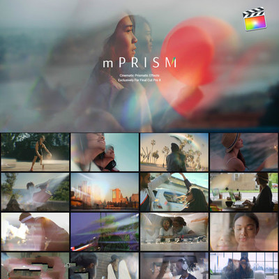 FCPX插件-50组大气唯美梦幻镜头棱镜光效折射特效预设 mPrism