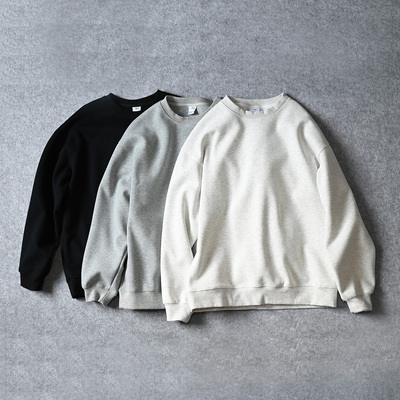 XGI日系简约春秋卫衣男重磅