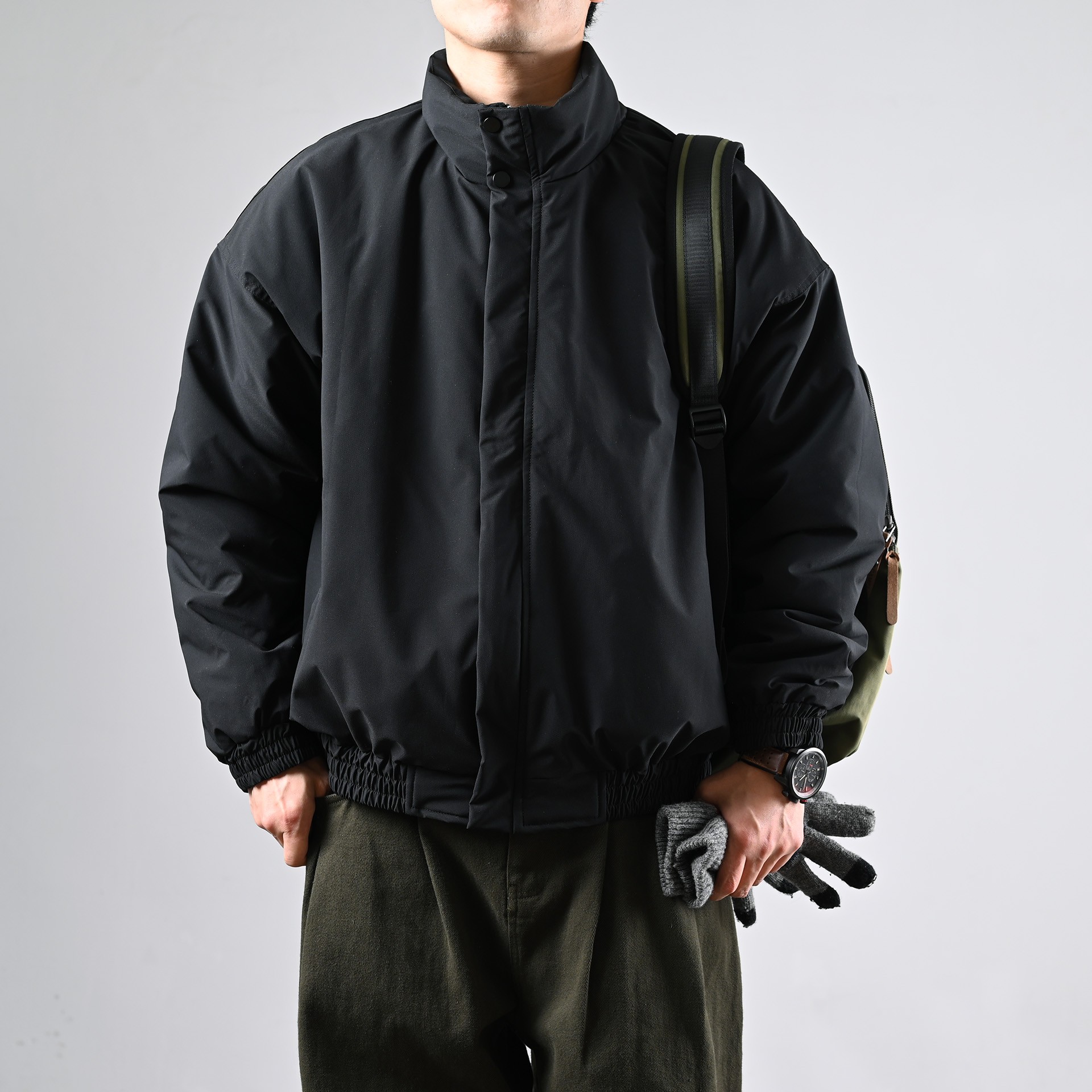 XGI立领棉衣男冬季外套2025新款加棉冲锋衣宽松休闲百搭保暖棉服