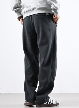 XGI 宽松阔腿裤男加绒加厚直筒休闲长裤百搭潮流百搭流行潮牌裤子