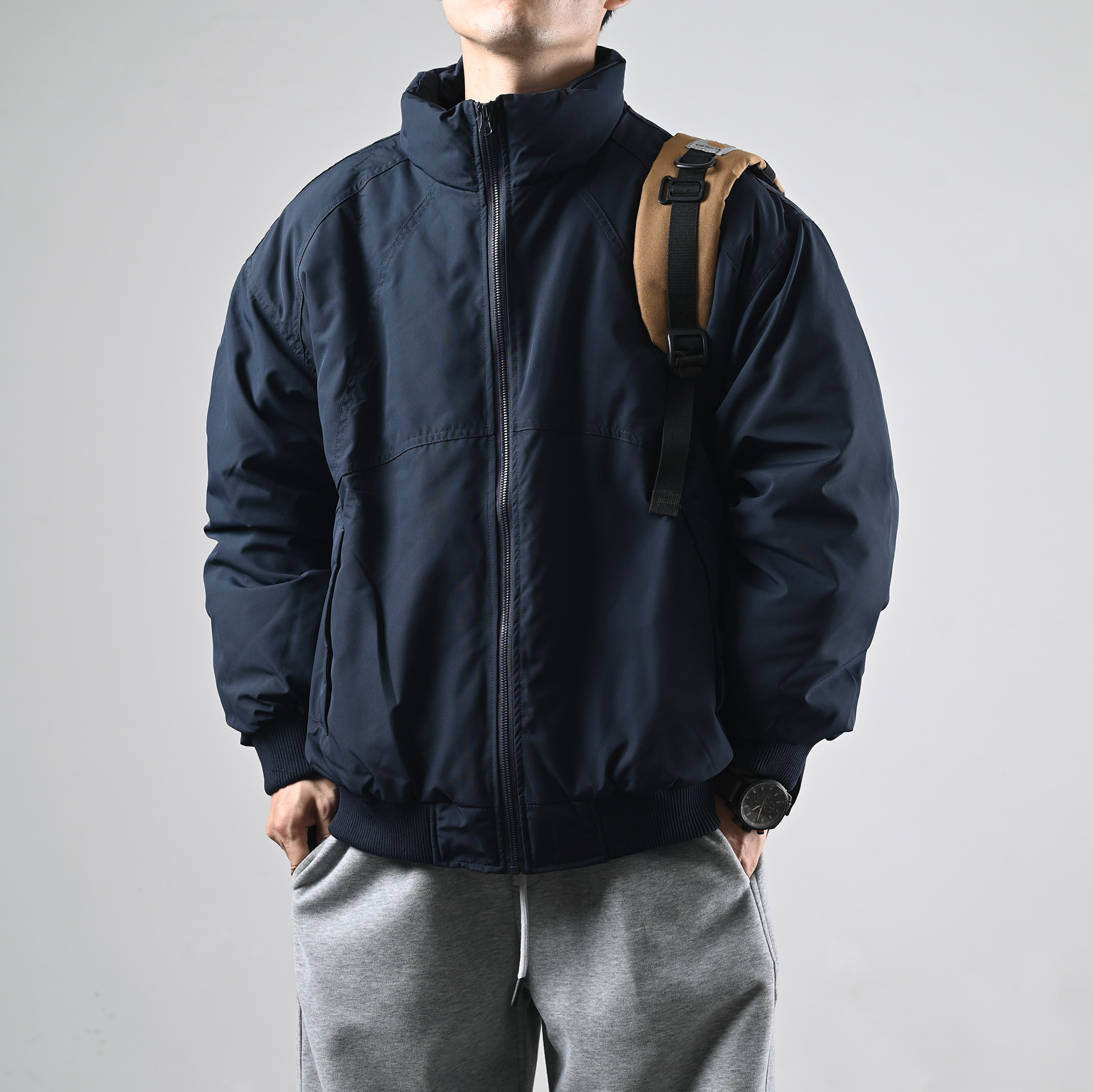 2025新款立领羽绒服男宽松休闲保暖日系复古外套情侣百搭冬季