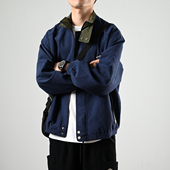 XGI日系复古潮牌百搭中性水洗工装 加绒外套男女休闲宽松秋冬夹克