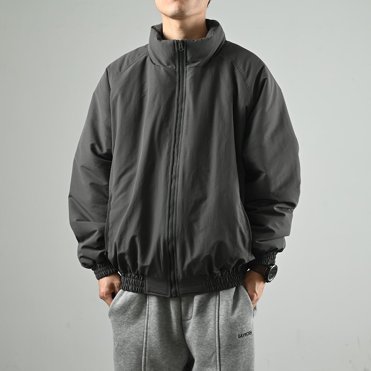 复古日系冬季加绒加厚立领棉衣