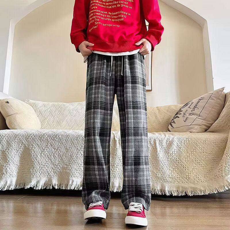 加绒加厚休闲格子裤K864P55，男装卫衣，星座1108-1