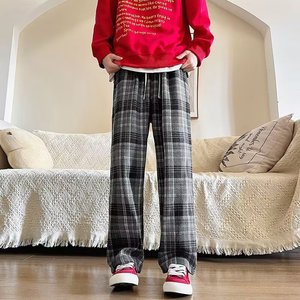 加绒加厚休闲格子裤 K864 P55,男装卫衣,星座1108-1