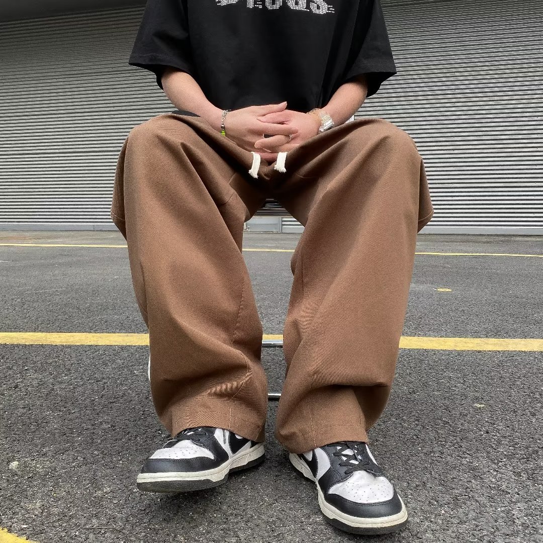 2025新款男宽松型日系简约纯色休闲裤潮K2925P38,男装休闲裤,星座1108-1
