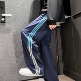 2025春秋新款裤子男条纹运动卫裤宽松直筒长裤休闲裤K109P30，男装休闲裤，星座1108-1