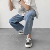 2023牛仔裤男士直筒宽松阔腿裤子薄款男女休闲九分裤K7072P38，男装牛仔裤，星座1108-1