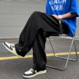 2025新款免烫垂感冰丝休闲长裤送腰带K2923P45，男装休闲裤，星座1108-1