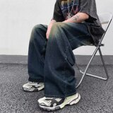 2025新款牛仔裤文艺男简约长裤高腰休闲牛仔裤子K911P55，男装牛仔裤，星座1108-1