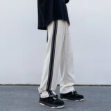2025新款直筒潮流条纹时尚潮牌休闲裤青春流行男运动裤K26P40，女装休闲裤，星座1108-1