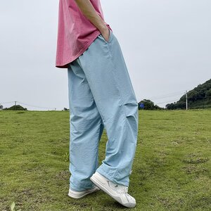 2025夏薄款速干时尚阔腿伞兵裤男降落伞裤子 K81 P40图片