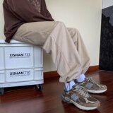2025春纯色灯芯绒休闲裤男美式裤子男宽松潮牌束脚裤K44P35，男装休闲裤，星座1108-1