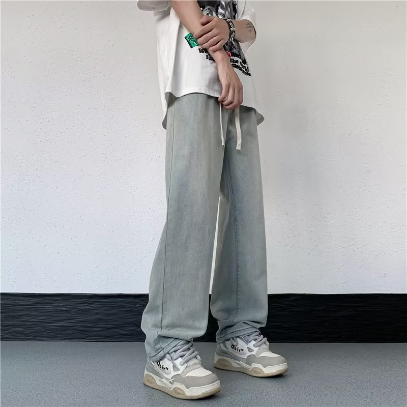 2025新款男士韩版休闲牛仔裤直筒宽松裤子NZ0663P45,男装牛仔裤,星座1108-1