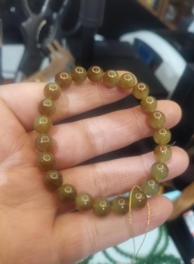 天然和田玉聚宝盆冰光绿色圆珠散珠手串项链diy配珠情侣8+
