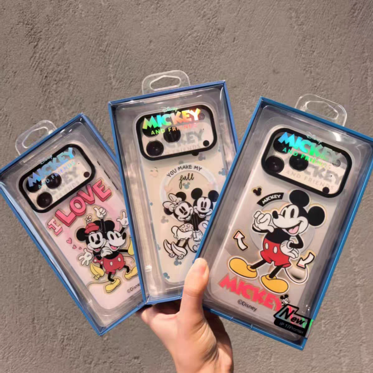 迪士尼正版米奇米妮手机壳适用苹果17iPhone17ProMax磁吸手机壳iPhone17米奇米妮情侣手机壳高级感小众轻奢