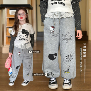 儿童可爱百搭宽松裤 栀了成长记童装 2026春季 休闲束脚裤 子 女童韩版