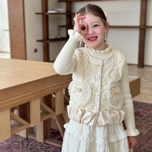 新款 2025冬季 儿童马甲半身裙两件套 加绒保暖套装 栀了成长记女童装