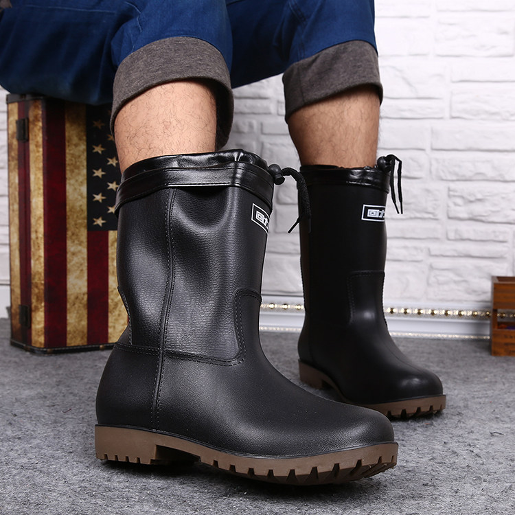 Chaussures - bottes caoutchouc homme pour hiver - semelle tendon - Ref 974099 Image 4