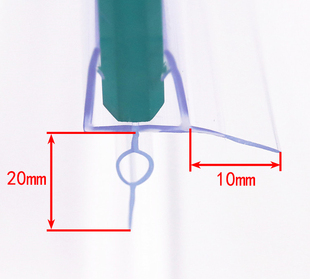 淋浴房玻璃门底部挡水条 隔水条 8mm玻璃用密封条 防水条