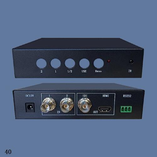 工业级高端方案3G-SDI两2画面分割器清屏幕监控二进一1出无缝切换