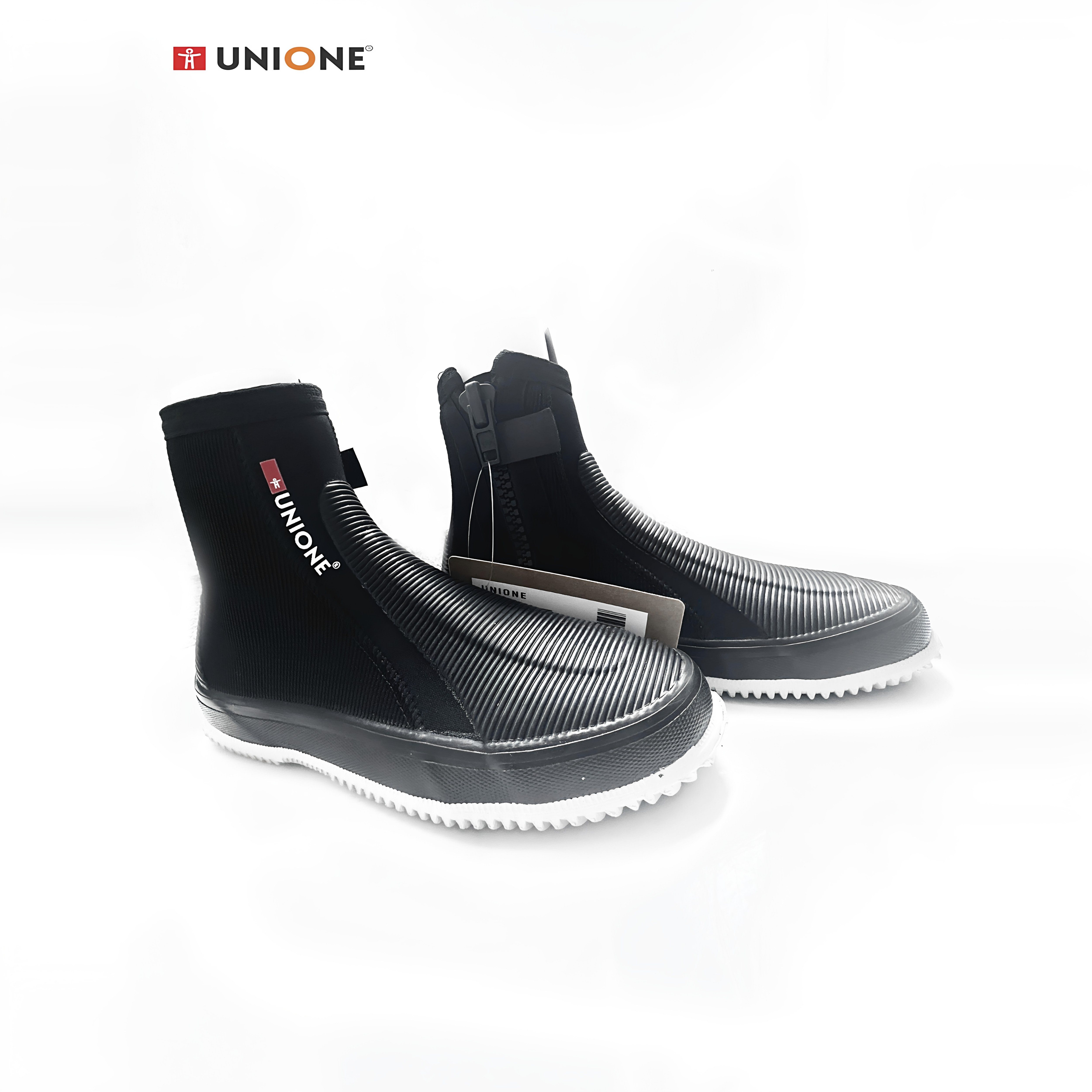 UNIONE 抗冲击包裹防撞防割帆船航海溯溪高帮胶底拉链舒适下水鞋