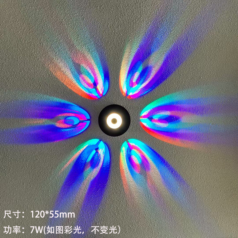 LED壁灯酒店走廊过道简约防水外墙灯创意艺术孔雀彩光涂鸦氛围灯